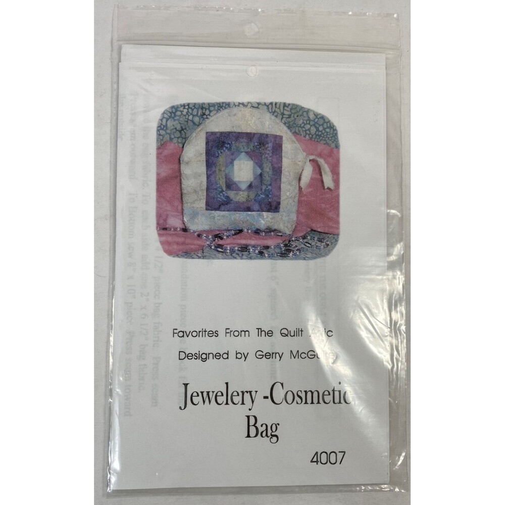 Quilt Pattern : The Quilt Attic Jewelery Cosmetic Bag #4007, 2003 New